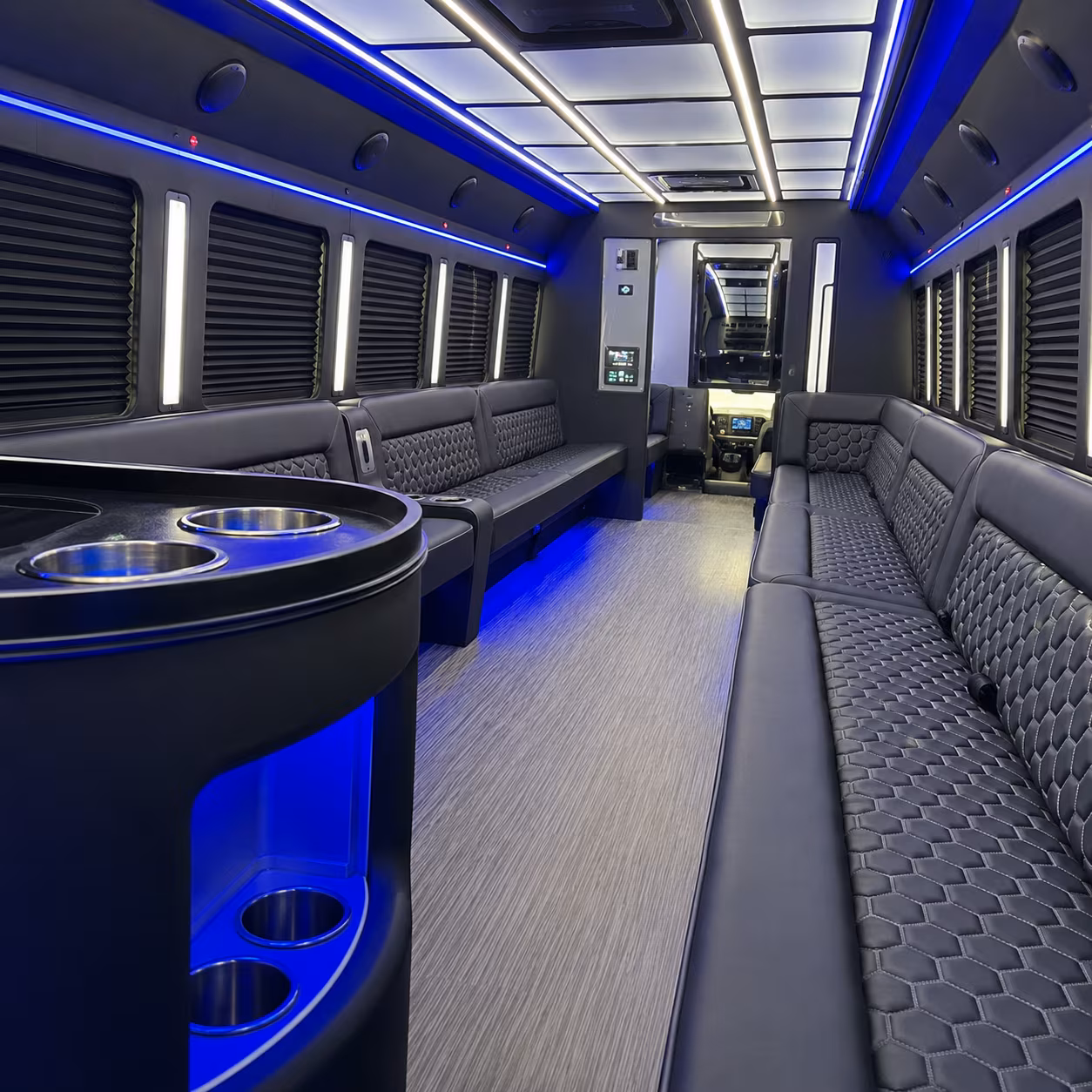 Jacksonville Concert & Music Festival Transportation party bus interior