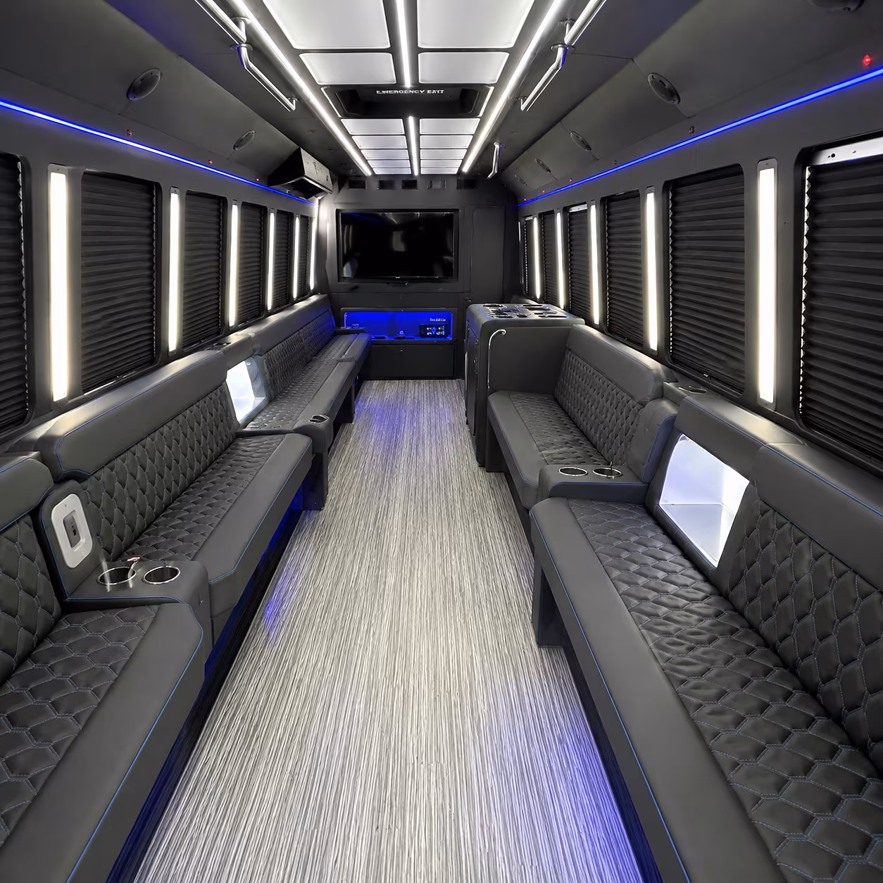 Jacksonville Prom & Homecoming Transportation party bus interior