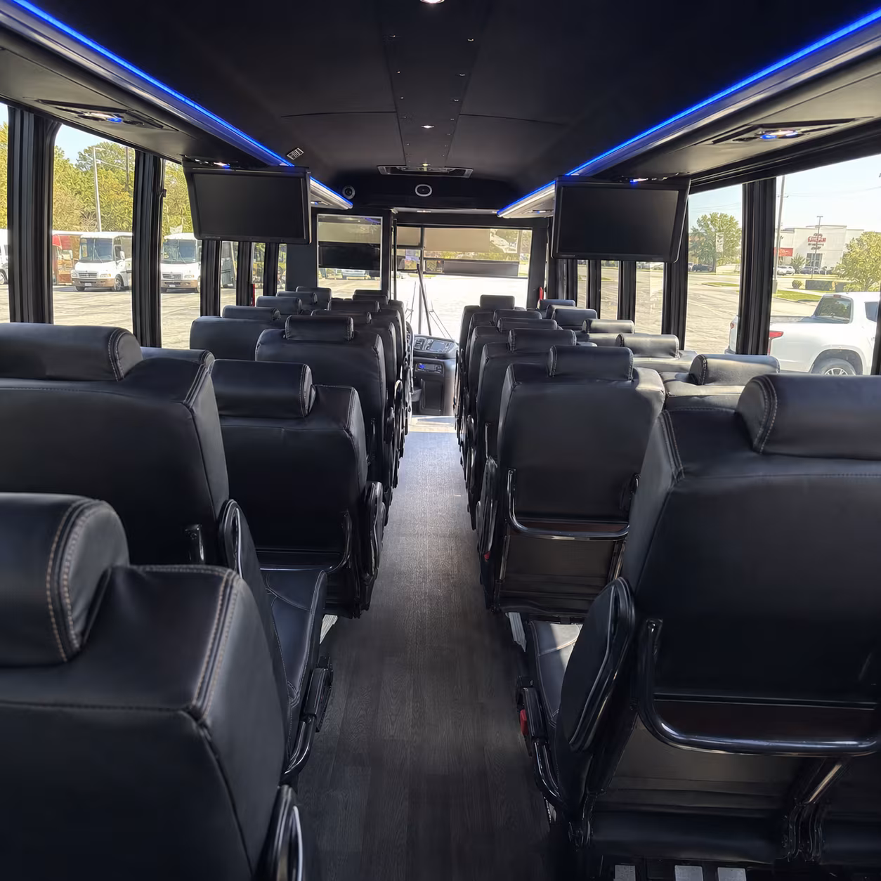 Jacksonville School Event Transportation party bus exterior