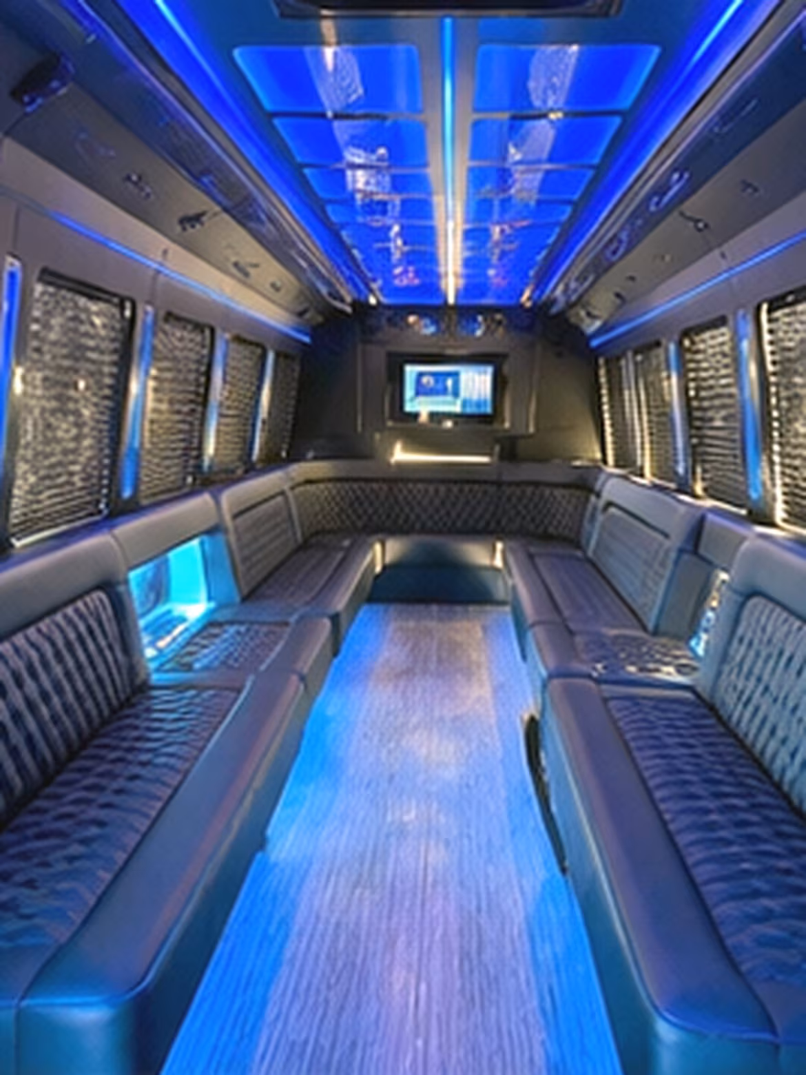 Jacksonville Sporting Event Transportation party bus interior