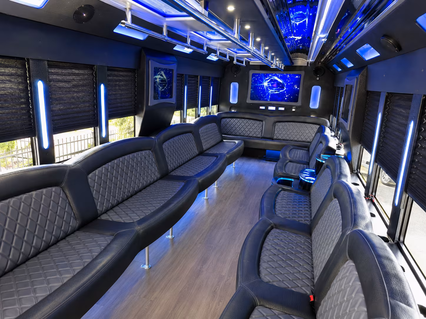 Jacksonville Winery Tour & Pub Crawl Transportation party bus interior